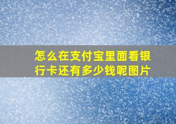 怎么在支付宝里面看银行卡还有多少钱呢图片