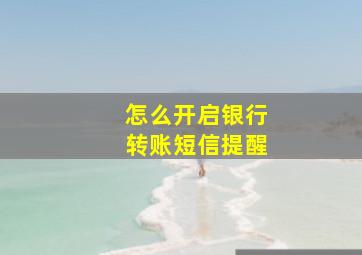 怎么开启银行转账短信提醒