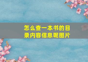 怎么查一本书的目录内容信息呢图片