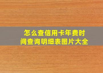 怎么查信用卡年费时间查询明细表图片大全