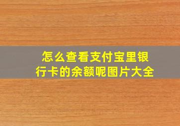 怎么查看支付宝里银行卡的余额呢图片大全