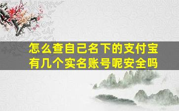 怎么查自己名下的支付宝有几个实名账号呢安全吗