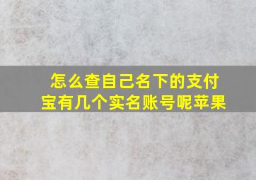 怎么查自己名下的支付宝有几个实名账号呢苹果