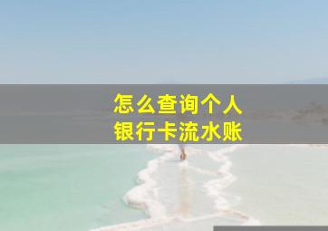 怎么查询个人银行卡流水账