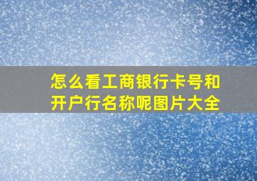 怎么看工商银行卡号和开户行名称呢图片大全