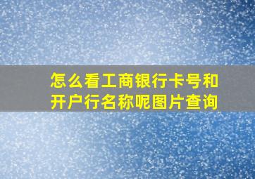 怎么看工商银行卡号和开户行名称呢图片查询