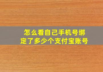 怎么看自己手机号绑定了多少个支付宝账号