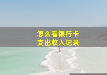 怎么看银行卡支出收入记录