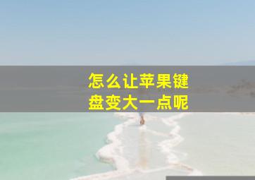 怎么让苹果键盘变大一点呢