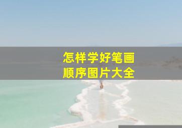 怎样学好笔画顺序图片大全