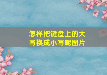 怎样把键盘上的大写换成小写呢图片