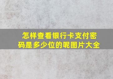 怎样查看银行卡支付密码是多少位的呢图片大全