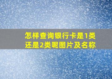 怎样查询银行卡是1类还是2类呢图片及名称