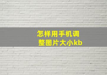 怎样用手机调整图片大小kb