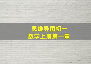 思维导图初一数学上册第一章