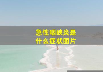 急性咽峡炎是什么症状图片