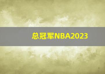 总冠军NBA2023