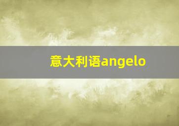 意大利语angelo