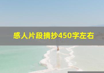 感人片段摘抄450字左右