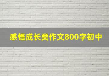 感悟成长类作文800字初中