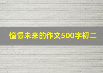 憧憬未来的作文500字初二