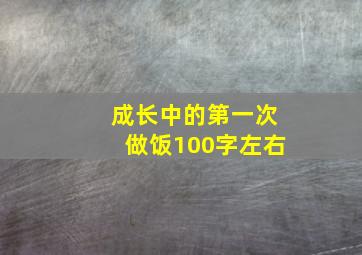 成长中的第一次做饭100字左右