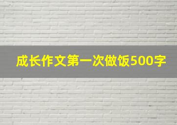 成长作文第一次做饭500字