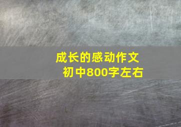 成长的感动作文初中800字左右