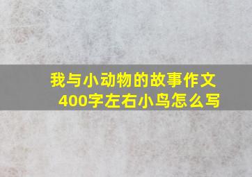 我与小动物的故事作文400字左右小鸟怎么写