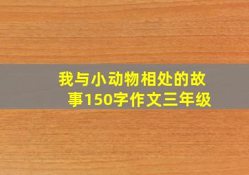 我与小动物相处的故事150字作文三年级