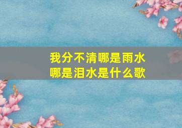 我分不清哪是雨水哪是泪水是什么歌