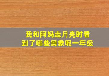 我和阿妈走月亮时看到了哪些景象呢一年级