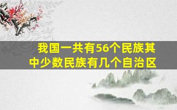 我国一共有56个民族其中少数民族有几个自治区