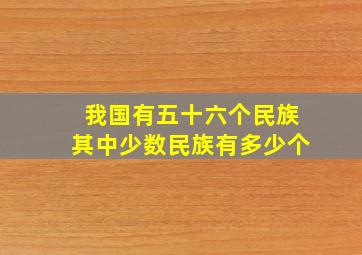 我国有五十六个民族其中少数民族有多少个