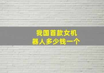 我国首款女机器人多少钱一个