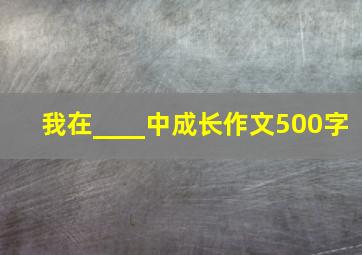 我在____中成长作文500字