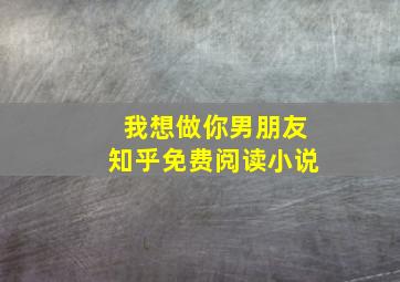 我想做你男朋友知乎免费阅读小说