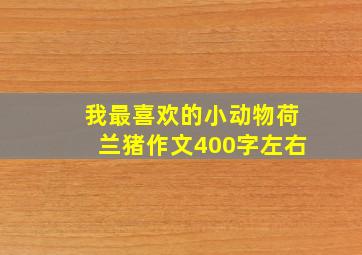 我最喜欢的小动物荷兰猪作文400字左右