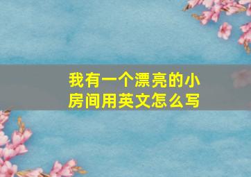 我有一个漂亮的小房间用英文怎么写