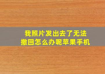 我照片发出去了无法撤回怎么办呢苹果手机