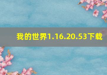 我的世界1.16.20.53下载