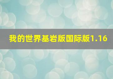 我的世界基岩版国际版1.16