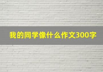 我的同学像什么作文300字