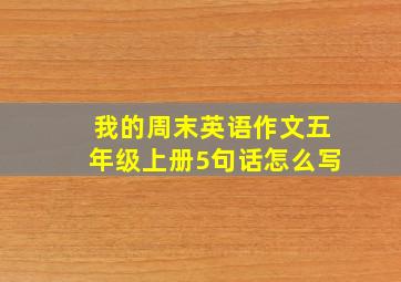 我的周末英语作文五年级上册5句话怎么写