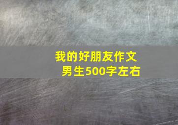 我的好朋友作文男生500字左右