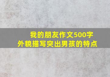 我的朋友作文500字外貌描写突出男孩的特点