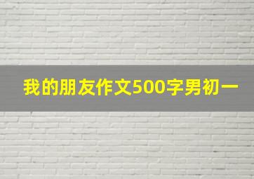 我的朋友作文500字男初一