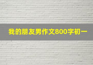 我的朋友男作文800字初一