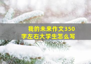 我的未来作文350字左右大学生怎么写