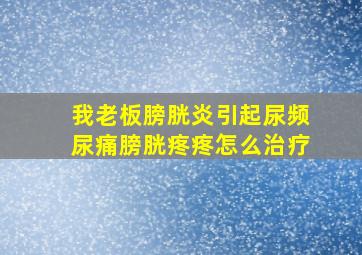 我老板膀胱炎引起尿频尿痛膀胱疼疼怎么治疗